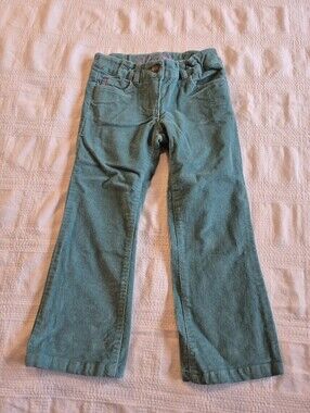 Mini Boden girls 4 years green stretchy corduroy pants VGUC